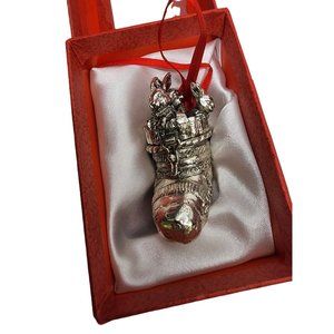 Arthur Court  Christmas Collectible Ornament Stocking Rabbit Trinket 2001